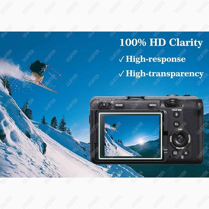 ULBTER Screen Protector for Sony Alpha FX3 / FX30 Camera & Hot Shoe Cover 0.3mm 9H Hardness Tempered Glass Anti-Scrach Anti-Fingerprint Anti-Bubble [3+2 Pack]