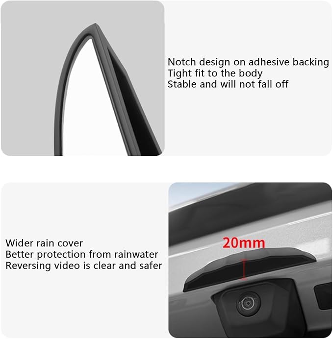 Car Rear View Camera Cover, Anti-Rain Car Reversing Cameras Protection, Silicone Modification Protective Sticker for Car Camera, Non-Destructive Installation for Most Cars