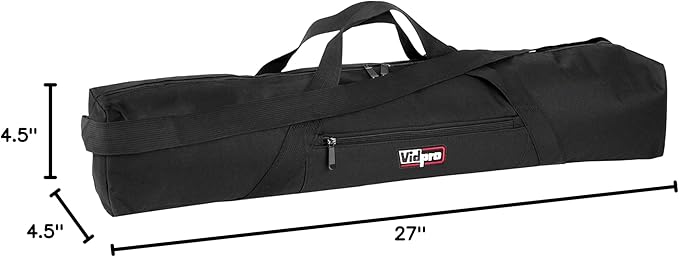 VidPro TC-27 Padded Tripod Bag carries 27-Inch Long Tripods