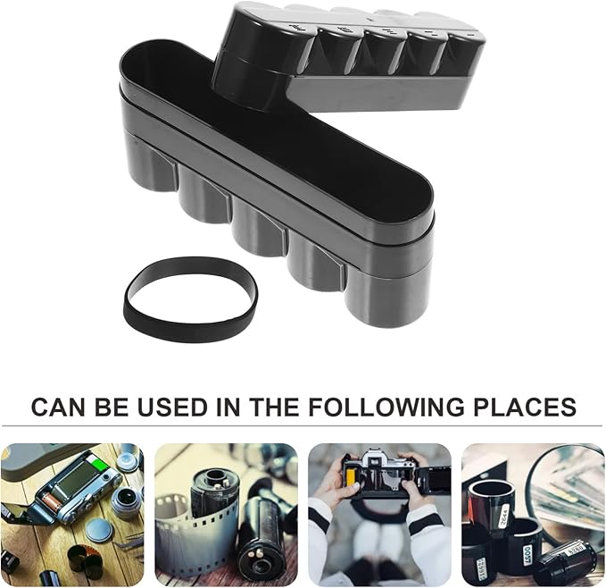 Sewroro Desktop Camera Film Container Film Plastic Storage Box Hard Case Film Organzier Portable Film Carrier for 120mm Films Accessories (5 Roll)