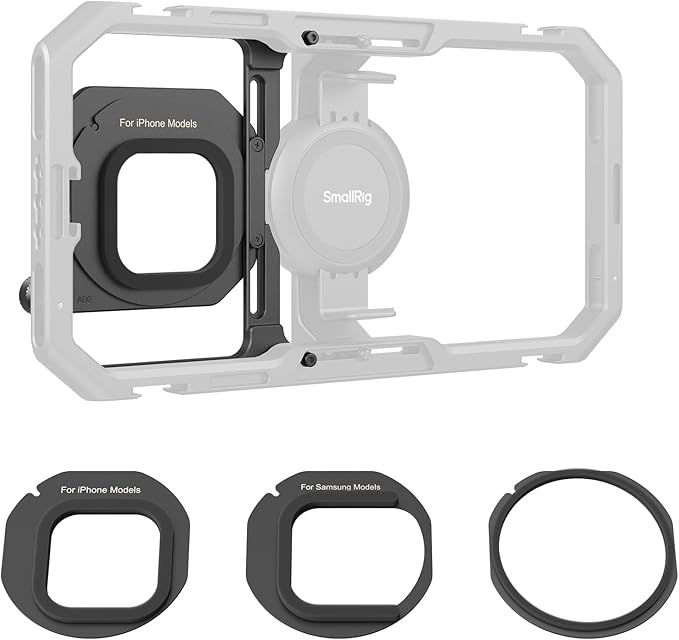 Bundle: SmallRig All-in-One Universal Quick Release Phone Video Rig Kit Pro 4704+67mm Magnetic Filter Ring Adapter 4843+67mm Magnetic Variable ND Filter ND2-ND32 (1-5 Stops) 4581