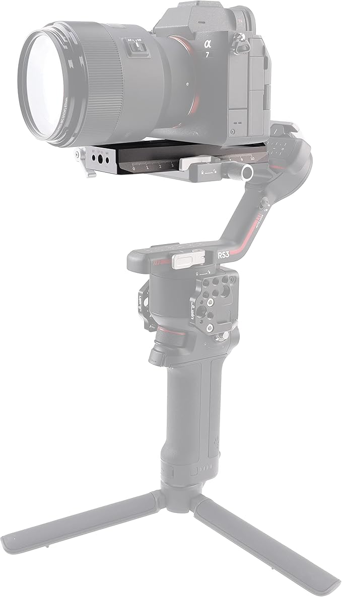 FocusFoto Lower Quick Release Baseplate QR Plate for DJI Ronin RS2 RSC2 RS3 Pro Gimbal Stabilizer Arca-Swiss Standard Camera Tripod Ballhead (Lower Version)