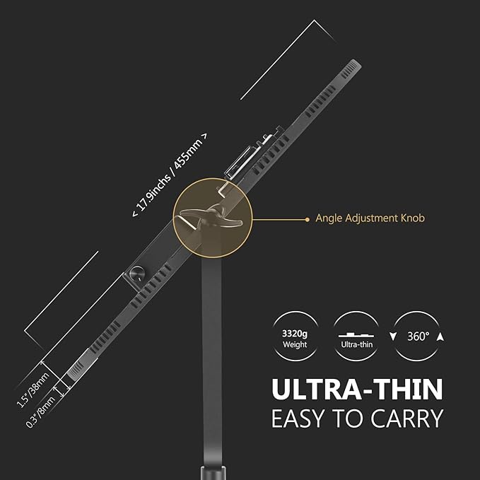 Neewer LED Bi-Color Studio Round Lighting, Ultra Thin Studio Edge Flapjack Light, 18''/45.5cm 70W Dimmable Portrait Light with AC Adapter/2.4G Wireless Remote (Battery/Light Stand Not Included)