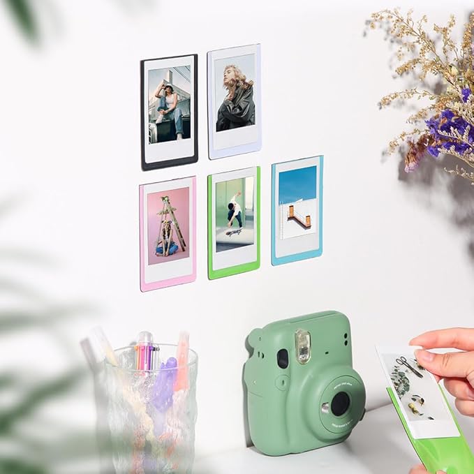 Orga'Neat 2x3 Magnetic Photo Frame Refrigerator for Fujifilm Instax Mini Instant Film, 30 colorful Magnet Picture Frames for Fridge Small polaroid Picture Holder for 8.6cm*5.4cm Picture