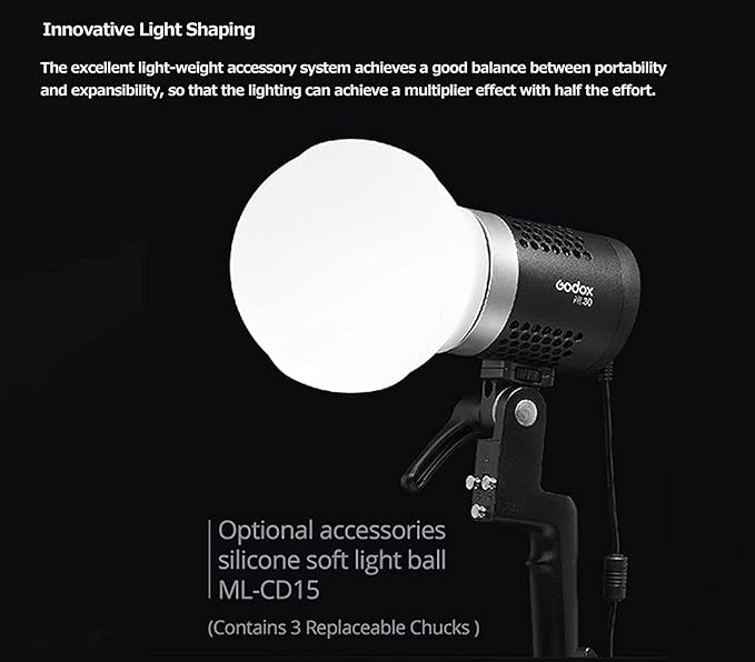 GODOX ML-CD15 Softbox Diffusion Dome Kit with 3 Adapters for godox V1 AD100PRO AD200PRO V860III V860II V850II TT685II TT685 TT600 TT560II TT520II TT660S AD200 ML30 ML30Bi ML60 ML60Bi AD300PRO AD400PRO