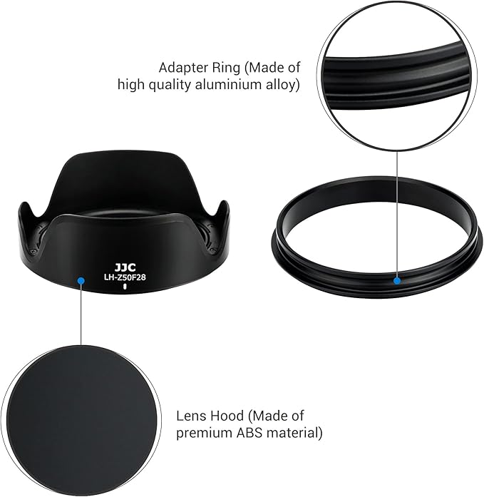Reversible Tulip Flower Lens Hood Shade for Nikon NIKKOR Z MC 50mm f/2.8 Macro Lens on Camera Z5 Z6 Z6 II Z7 Z7 II Includes an Adapter Ring & Available to Attach 46mm Filter/Lens Cap