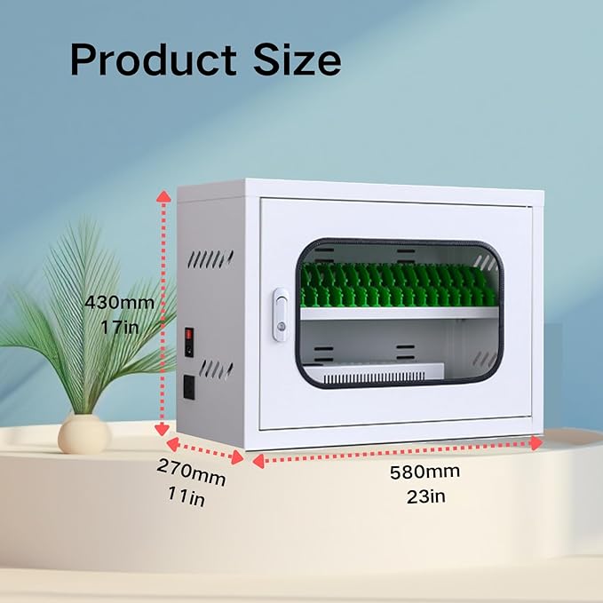 Cell Phone Charging Stations 20 Device Mobile Charging and Storage Case, USB Rechargeable Mobile Phone Charging Cabinet,for Office Classroom、Hospitals, airports and More(White, 20 Device)