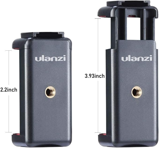 ULANZI ST-07 Phone Tripod Mount with Cold Shoe Mount for Microphone LED Video Light 1/4'' Tripod Screw for iPhone 11/Pro/Pro Max XS Max XR X 8 7 Plus Samsung Galaxy OnePlus Google Pixel Vlog Vlogging