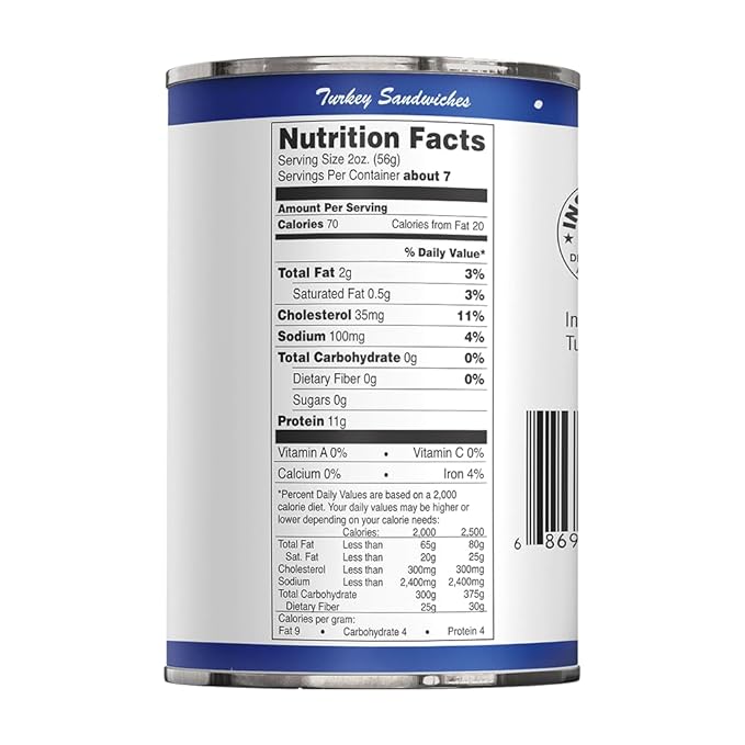 Werling & Sons Fully Cooked Canned Turkey Meat 14.5 Oz Heat & Eat Premium Quality Recipe Ready Canned Meat for Everyday Quick Meals, Camping, Emergency Canned Food & Survival Preparedness Pack of 6