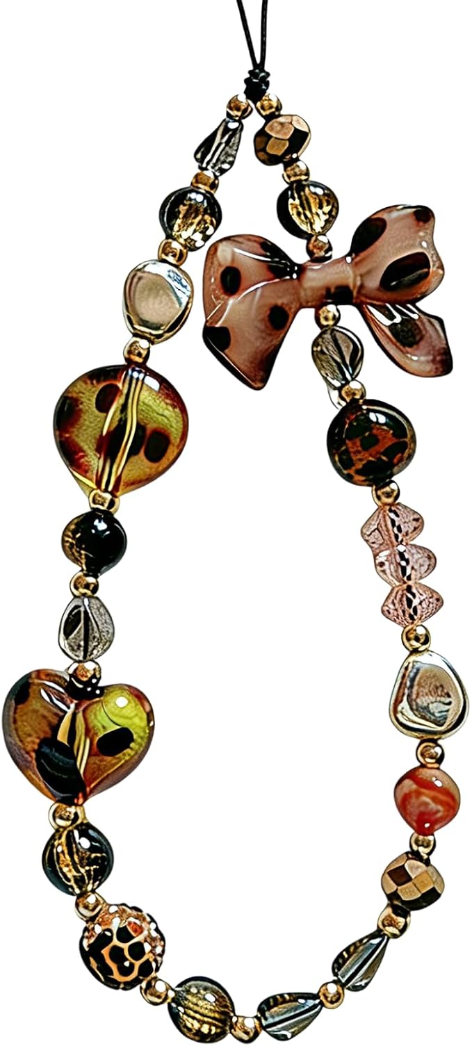 Beaded Camera Wrist Strap Cute Digital Camera Charm Lanyard Phone Charms Strap Beaded Camera Chain for Phone Bag Keychain