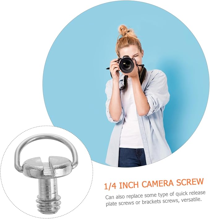 12pcs Folding D-Ring Screw Adapter for Camera Tripod Quick Release Plate Mount Accessory