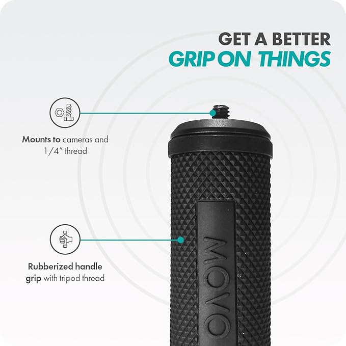 Movo SM6H Ultraflex Premium Shockmount for Shotgun Microphones with Grip Handle – Compatible with Rode NTG Series, Sennheiser MKE600, Audio-Technica AT875R, and More