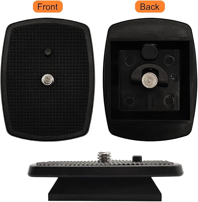 2 Pcs 42mm Tripod Quick Release Plate Camera Mounting Adapter Parts Replacement, QR Plate Replacement for Promaster 6100 6160 Hakuba S-4500 Velbon Sherpa Tripod Mount 1 5/8