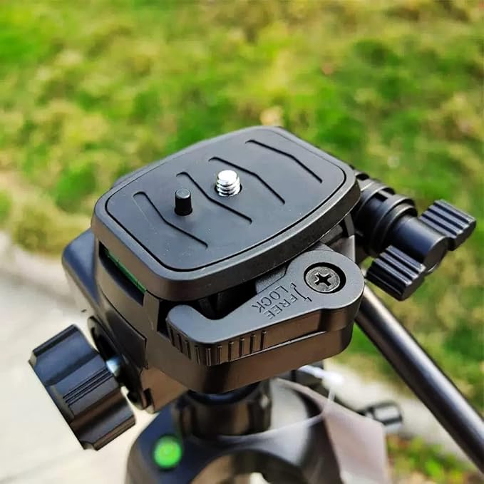 2 Pack 43mm Tripod Quick Release Plate Camera Mounting Adapter, QR Ball Head Parts Replacement for Torjim 60-Inch AX60, Endurax 66'' ETR66 Mount 1 11/16'', Black