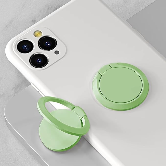 TENOC Phone Grip Sticky 360° Rotation Universal Stand Finger Ring Holder Slim Kickstand for Cell Phone Case, Green