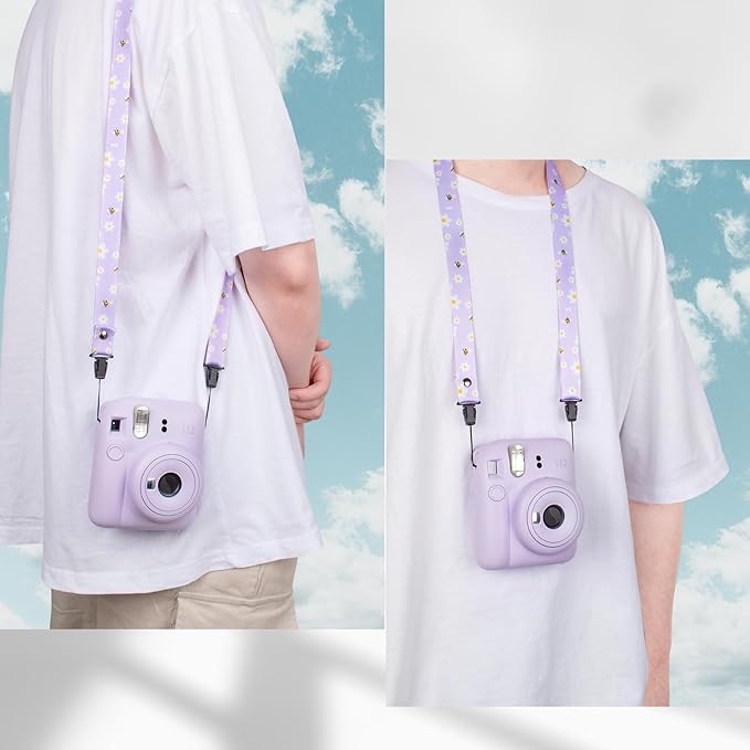 VOVMOEYA Camera Strap Kids,Camera Lanyard Neck Strap kids,iPad Strap for Kid,Children Camera Strap for Fujifilm mini Camera Kodak Smile + Smile plus(Purple)