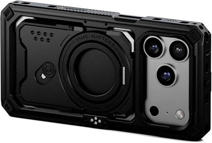 Tilta Khronos Case Compatible with iPhone 17 Pro - Black | Snap in Design | Locking Clamp for Secure Mounting | Passthrough Power | Works with Focus Handles, Cooling Modules, Filters
