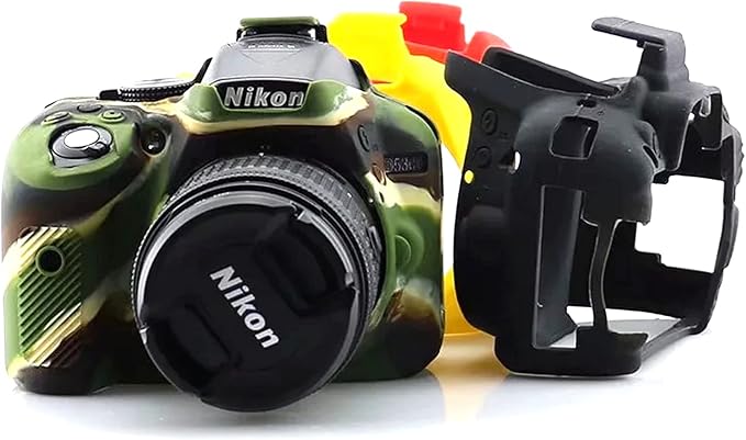 Professional Secure Silicone Camera Case Cover Housing Body Skin for Nikon D5300 Digital SLR Camera (Camouflage)