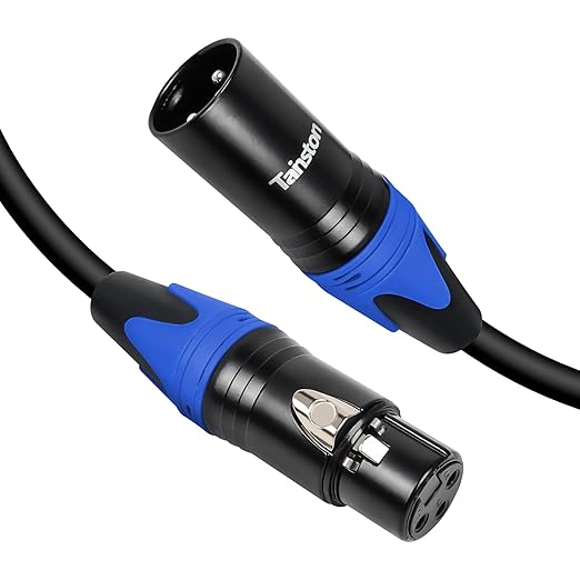 XLR Cable 30 Feet 2 Pack Premium XLR Microphone Cable 3-Pin Balanced Microphone Mic Cord Male to Female XLR Speaker Cable