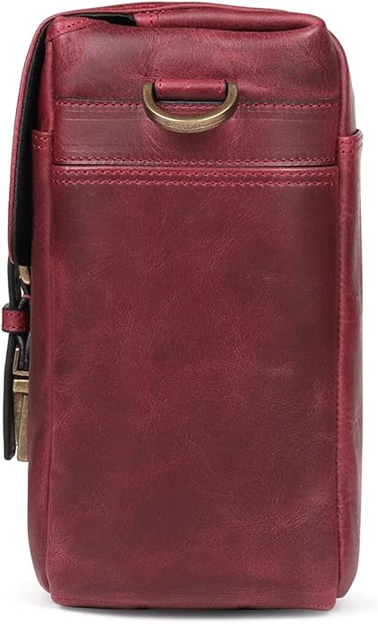 MegaGear Genuine Leather Camera Messenger Bag Mirrorless Portable electronic device cover