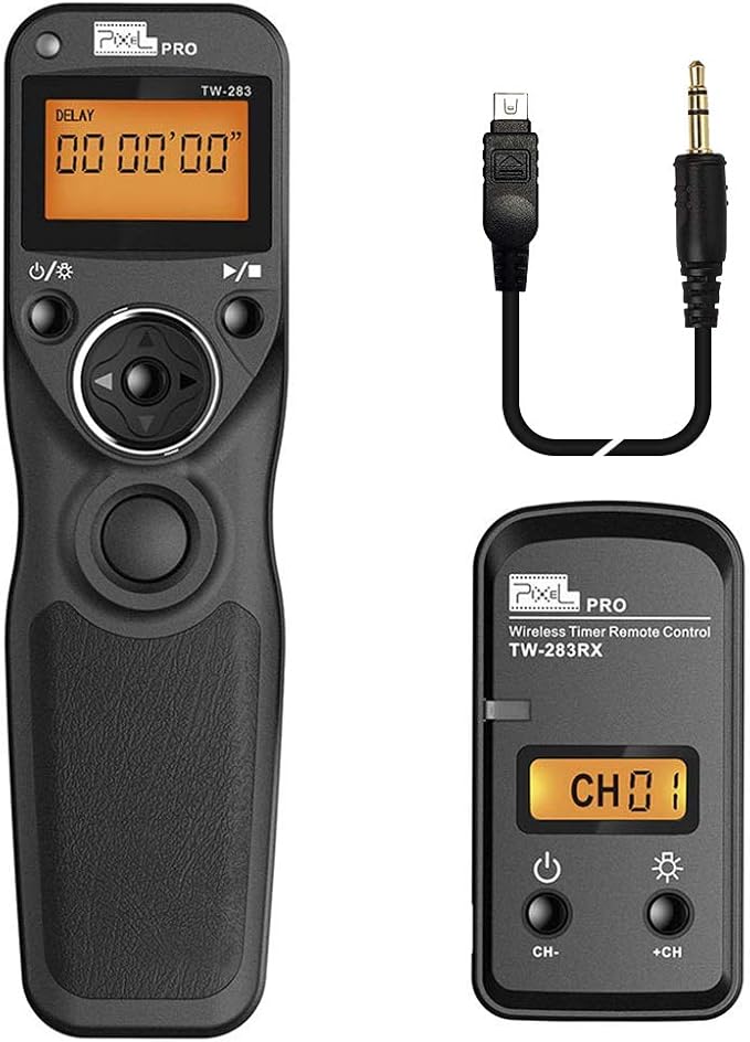 Pixel Wireless Shutter Release Cable Timer Remote Control TW-283 UC1 Compatible for Olympus Cameras