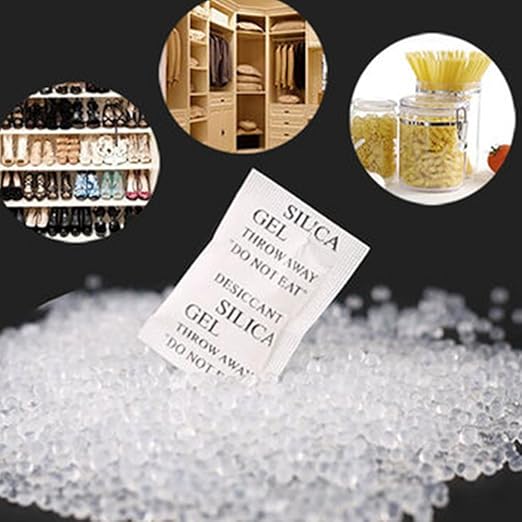 200PCS Premium Transparent Desiccant Packs for Storage, Absorbers for Control Absorbing, Desiccant Dehumidifiers Bags for Electronics, Clothes Shoes, Jewelry, Spices(Color:3 * 4cm)