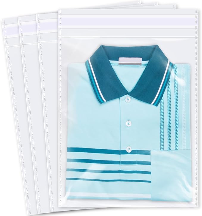 iMailer - 1000 Pcs - 11" x 14" Clear Cellophane Bags - Resealable Self Sealing Cello Plastic Poly Bags for Prints, Photos, Documents, Clothing, T-Shirt