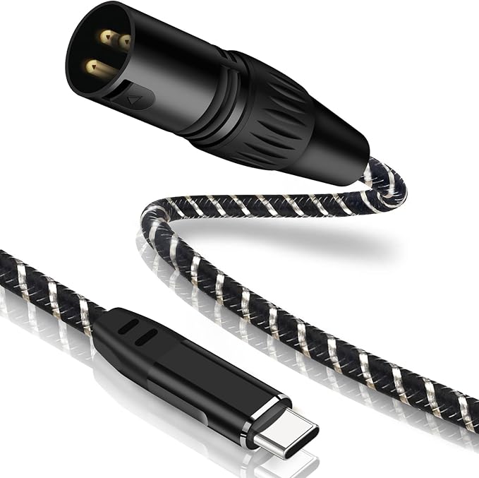 USB C to XLR Cable,6FT USB Type C to XLR Male Output Stereo Cable,X LR Male to U SB C Converter Adapter for Amplifier,Mixer Console, Speaker, etc （No Audio Recording Support）
