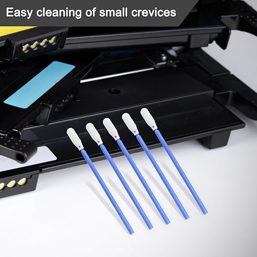(100 Pcs) 3.66 inch Foam Swab Cleaning Swab Foam Tips Sponge Stick for Inkjet Printer Print Head Camera Optical Lens Optical Equipment (Blue)