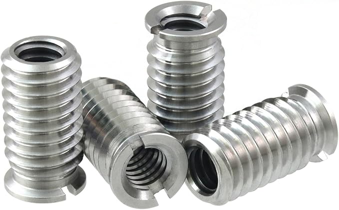 Stainless Steel 1/4"-20 Female to 3/8"-16 Male Convert Screw Adapter 4 Pieces 18mm Height