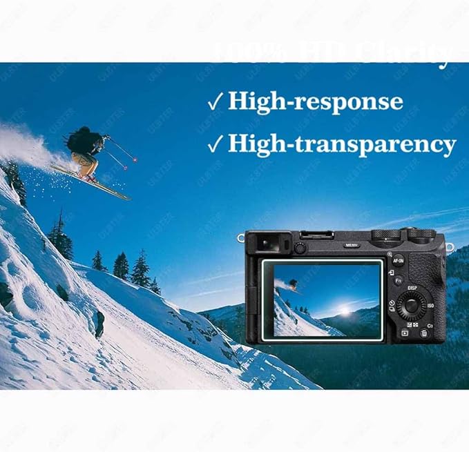 ULBTER Screen Protector for Sony Alpha A7C II A7CR A6700 7C II A7CII 6700 A7C R Camera & Hot Shoe Cover 0.3mm 9H Hardness Tempered Glass Cover Anti-Scrach Anti-Fingerprint Anti-Bubble [3+2 Pack]