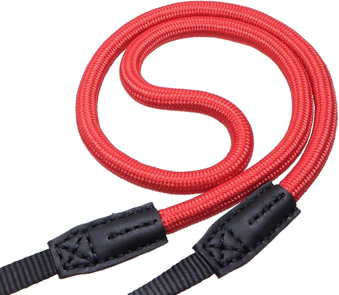 HITHUT Quick Release Camera Neck Strap Shoulder Strap Belt for Mirrorless Digital Cameras Climbing Rope with Quick Release QD Loops Connector with O-Ring Adjustable Length 30-53inch Red