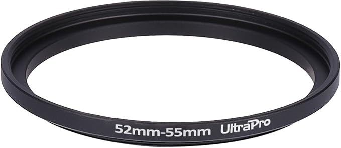 UltraPro Step-Up Adapter Ring 52mm Lens to 55mm Filter Size