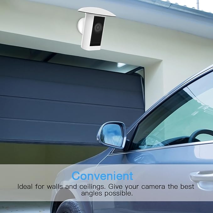 HOLACA Sun Rain Shade Camera Cover for Stick Up Cam Pro, Camera Shield for Resistant UV (White)