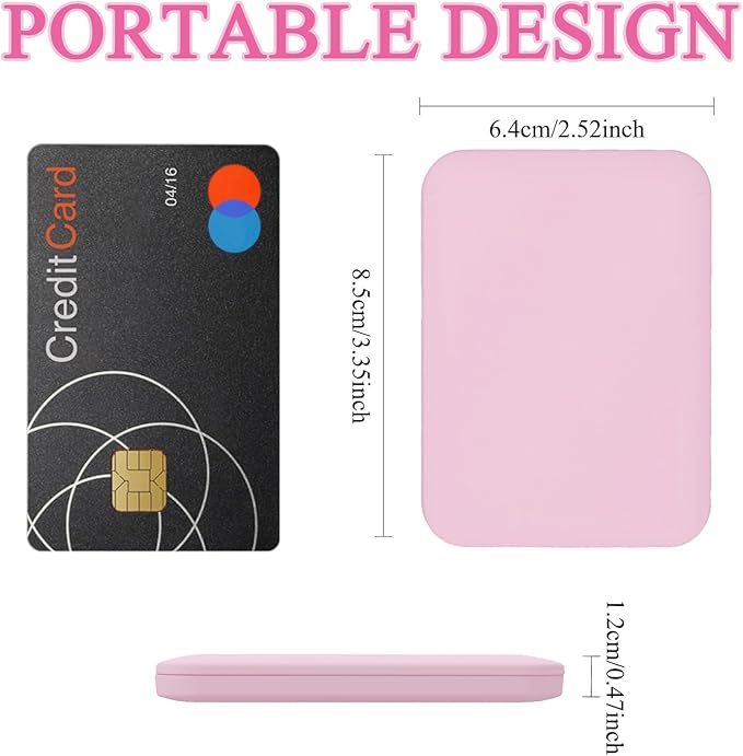 QUELIEN Compact Mirror LED Lighted Pocket Mirror for Women, Sleek Pink Mini Travel Compact Mirrors with 8 Bright LED Lights, Portable Compact Mirror with Light for Makeup, Purse, and On-The-Go Use