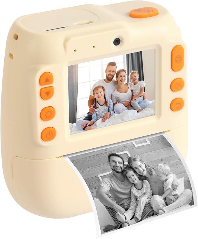Kids Instant Print Camera,Toddlers Digital Camera Toys with Selfie Photo Thermal Printer, Child Christmas Holiday Birthday Gifts for Girls Boys Ages 3 4 5 6 7 8 9 10 11 12 Years Old