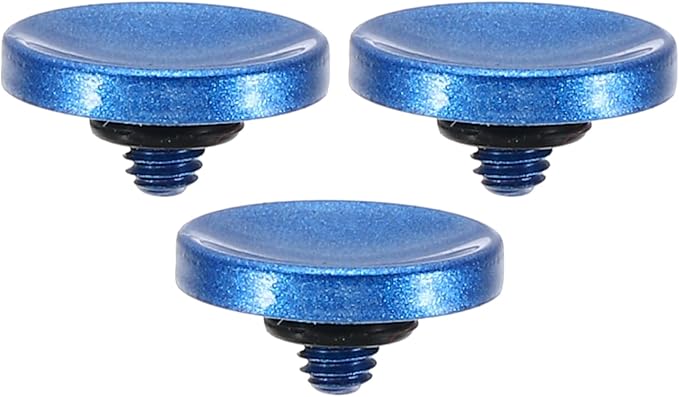 PATIKIL Camera Shutter Button, 3 Pack Soft Shutter Release Button Pure Copper Camera Button Concave Suitable for Nikon for Fujifilm for Leica DSLR/SLR Camera, Blue