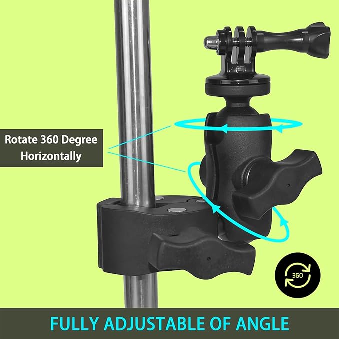 Handlebar Clamp Motorbike Mount for Insta360 ACE Pro One X4 X3, X2, X, One R, RS, GO 2, GoPro Hero, Super Clamp Mount Adapter Accessories