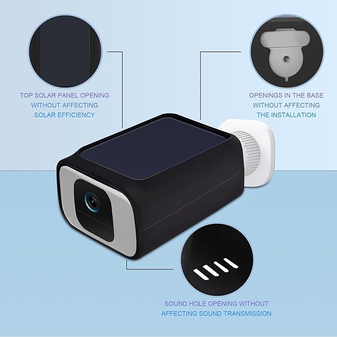 Protective Silicone Skin/Case for eufy SoloCam S40/ S230 Security Camera, Weather-Resistant Camera Silicone Sleeve/Cover for eufyCam Security S40 Camera
