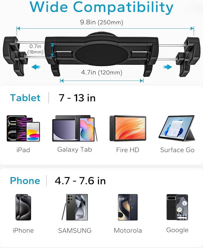 GDZN 57" Golf Monopod Selfie Stick - [Metal Pole] Golf Tablet Holder for Record Swing, Putting, Golf Training Aid, Tablet Tripod Stand Compatible with 4.7-13" iPad Pro/Air/Mini, iPhone, Galaxy