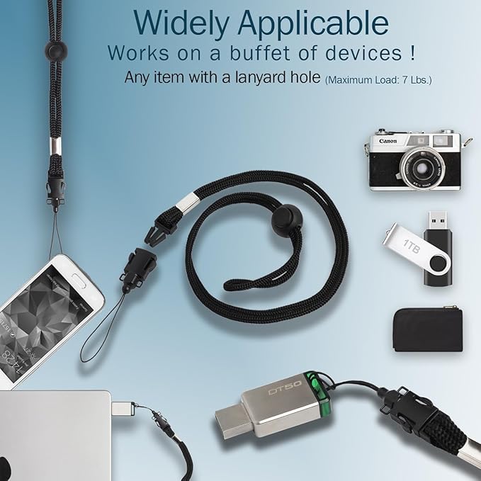 Digital Nc Camera & Cell Phone Neck Strap (Lanyard Style) Adjustable with Quick-Release (Applicable on Many Devices)