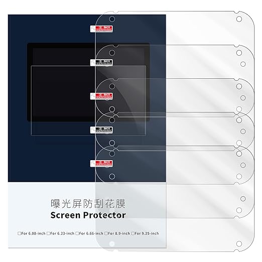5pcs Screen Protector for Mono 2, 3D Printer Screen Protector Film for Anycubic Photon Mono 2 6.6inch 4K Resin 3D Printer-Thickness 0.1mm