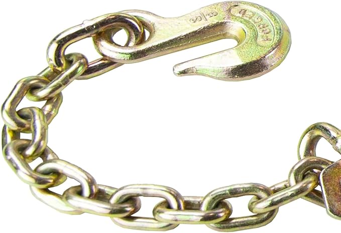 VULCAN Ratchet Strap with Chain Anchors - 2 Inch x 27 Foot - 2 Pack - PROSeries - 3,600 Pound Safe Working Load
