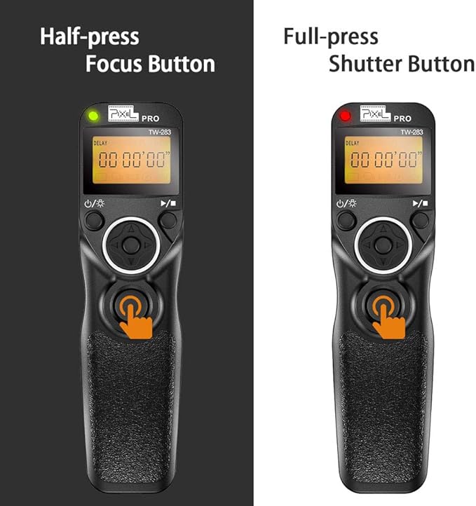 Wireless Shutter Release Compatible for Nikon, PIXEL 2.4G Remote Shutter Release Cable Wireless Timer Remote Control DC0/DC2 Compatible for Nikon D850 D750 D610 D5300 D3300 D7500 D1 D2 D3