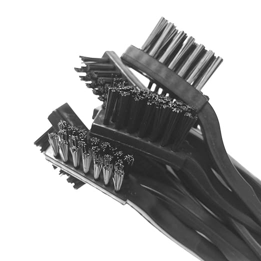 Lantee 10 Pcs Black 3 Row Conductive Fibers Bristles Plastic Handle Durable Anti Static ESD Safe Brushes for Cleaning PCB Board, Phone, Keyboard, Laptop, Freezer, Floor, Window, BGA Repair Soldering
