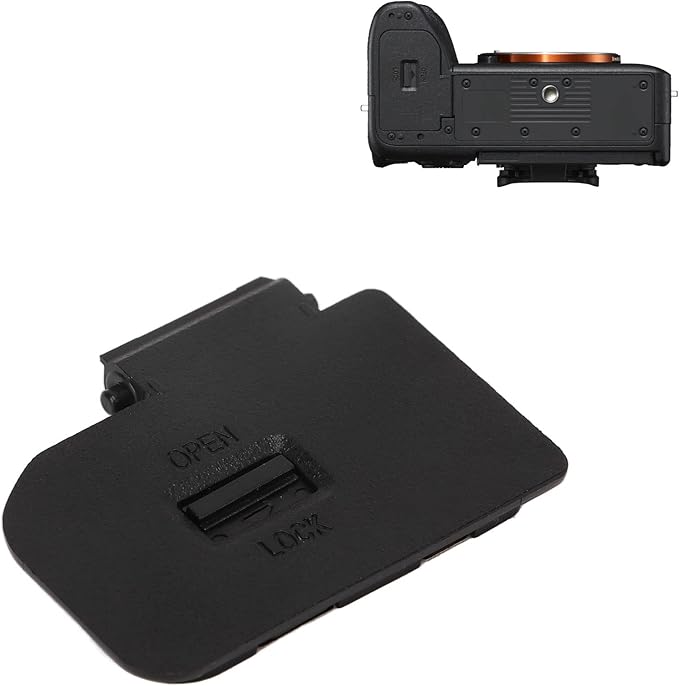 Focket Replacement Camera Battery Cover, Battery Door Case Door Lid Repair Part Battery Door Cover for ILCE 7M4 A7R4 A7S3 FX3 A9M2 Camera