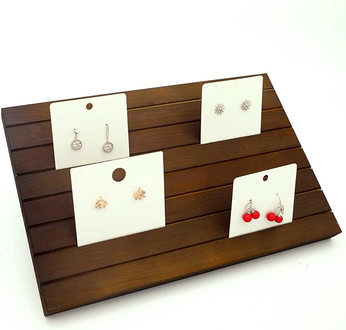 Wooden Portable Earring Display Stand Greeting card Business Card display Stand Earring card holder display stand for vendors Earring Cardboard for Selling