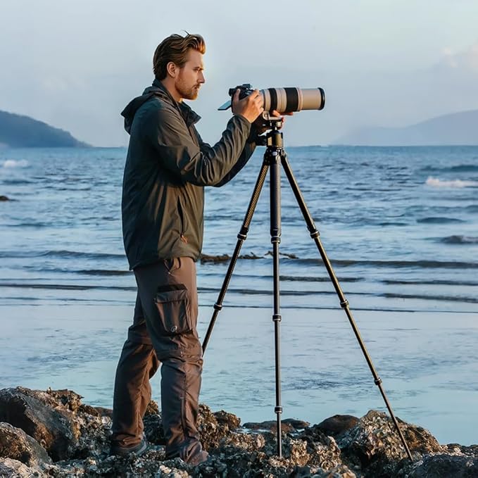 FALCAM TreeRoot Carbon Fiber Small Tripod R140T, 4-Section Legs,Quick Lock Tripod Only-T00A4904