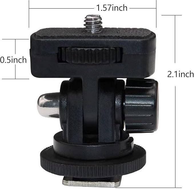 2 pcs Camera hot Shoe Mount Monitor Photography Fill Light Post Conversion Base Cold Shoe Mount Cell Phone Adapter Field Monitor,Video Light, or Microphone