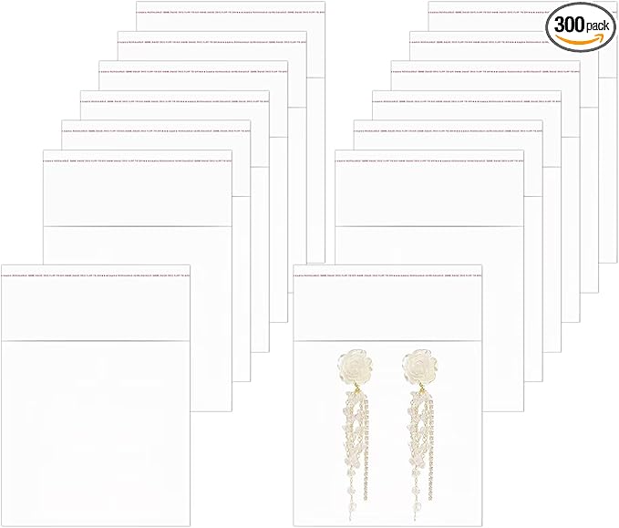 2" x 2" Small Cellophane Bags 300pcs Self Sealing Plastic Bags Clear Cello Jewelry Packaging Bags 1Mil for Earrings Cookie Candy Beads Coins Gifts Decorative (12 Sizes to Choose from)